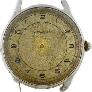 Vintage Movado 17J Men Manual Wristwatch 260 w Stainless Steel Case Incomplete